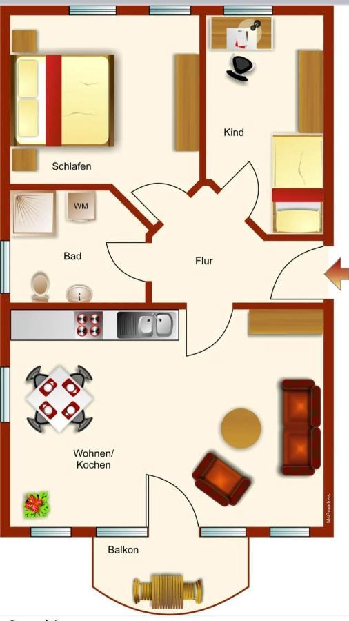 Ferienwohnung Rieke Norddeich  Eksteriør billede